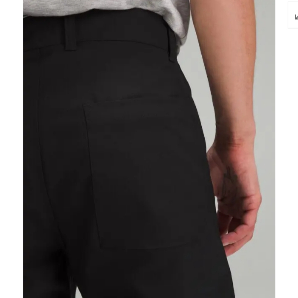 Lululemon Relaxed-Tapered Twill Trousers Black Men's Size 33 - Picture 13 of 16